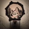 Night Light - Sonoran Desert Scene with Customizable Border Style - Image 3