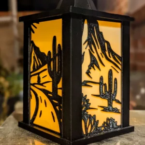 Lantern Style Night Light - Sonoran Desert Scene