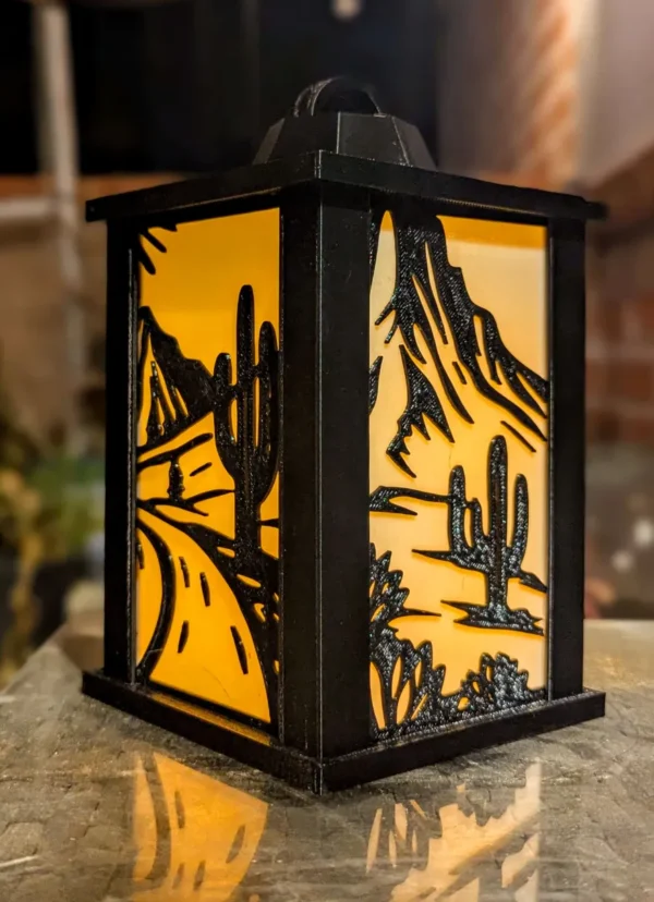 Lantern Style Night Light - Sonoran Desert Scene