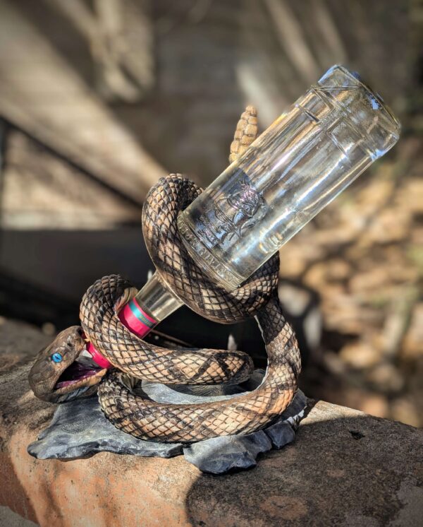 Custom Order - Rattlesnake Wine Bottle Holder