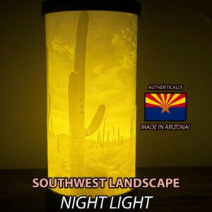 Southwest Sonoran Desert Cactus Silhouette Night Light