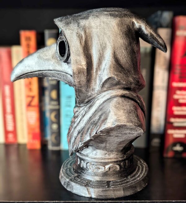 Plague Doctor Bust - Hand Painted Plague Doctor Figure with Metallic Finish - Horror Decor - Halloween Decorations - Image 5
