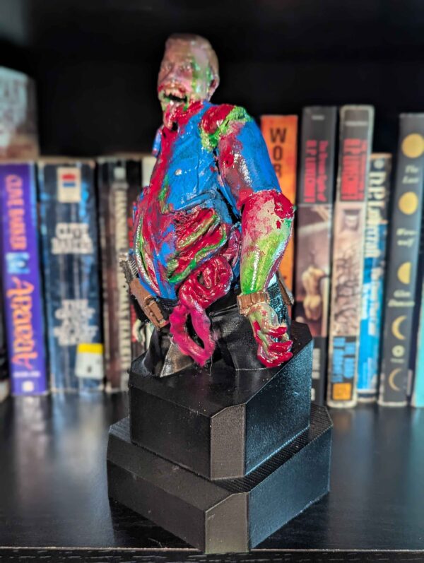 Zombie Cop Bust - Gruesome Zombie Police Officer Statue - Handpainted Bloody Horror Figure - 10" Undead Nightmare Creature - Custom Decor - Image 3