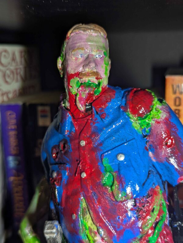 Zombie Cop Bust - Gruesome Zombie Police Officer Statue - Handpainted Bloody Horror Figure - 10" Undead Nightmare Creature - Custom Decor - Image 6