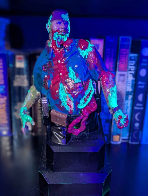 Zombie Cop Bust - Gruesome Zombie Police Officer Statue - Handpainted Bloody Horror Figure - 10" Undead Nightmare Creature - Custom Decor - Image 7