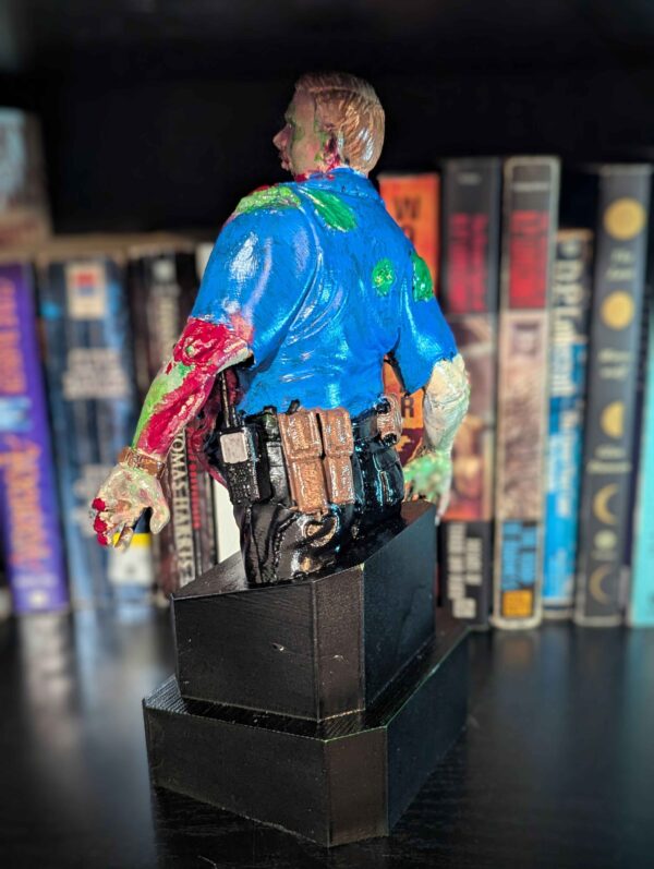Zombie Cop Bust - Gruesome Zombie Police Officer Statue - Handpainted Bloody Horror Figure - 10" Undead Nightmare Creature - Custom Decor - Image 8